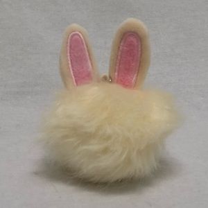 Pom Pom with bunny ears keychain Brand new